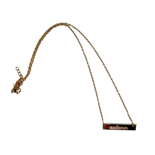 auburn etch gold necklace